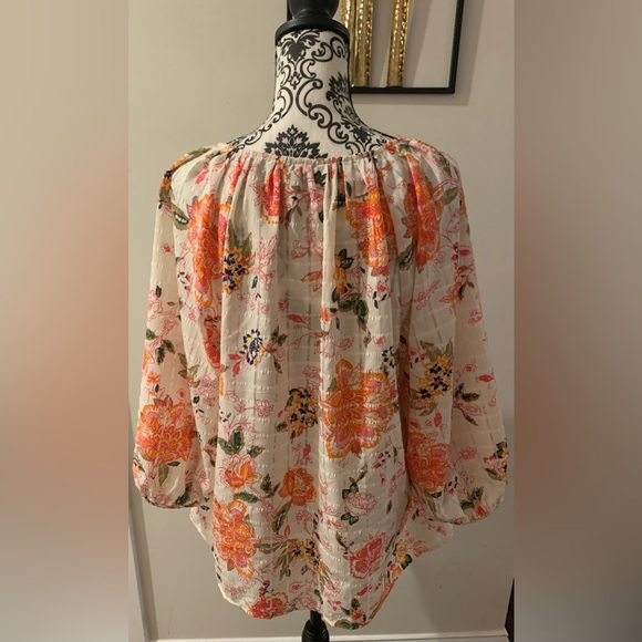 Lane Bryant Notch-Neck Tie-Front Blouse NWOT - Picture 8 of 9